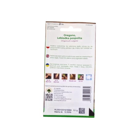 OREGANO LEBIODKA POSPOLITA